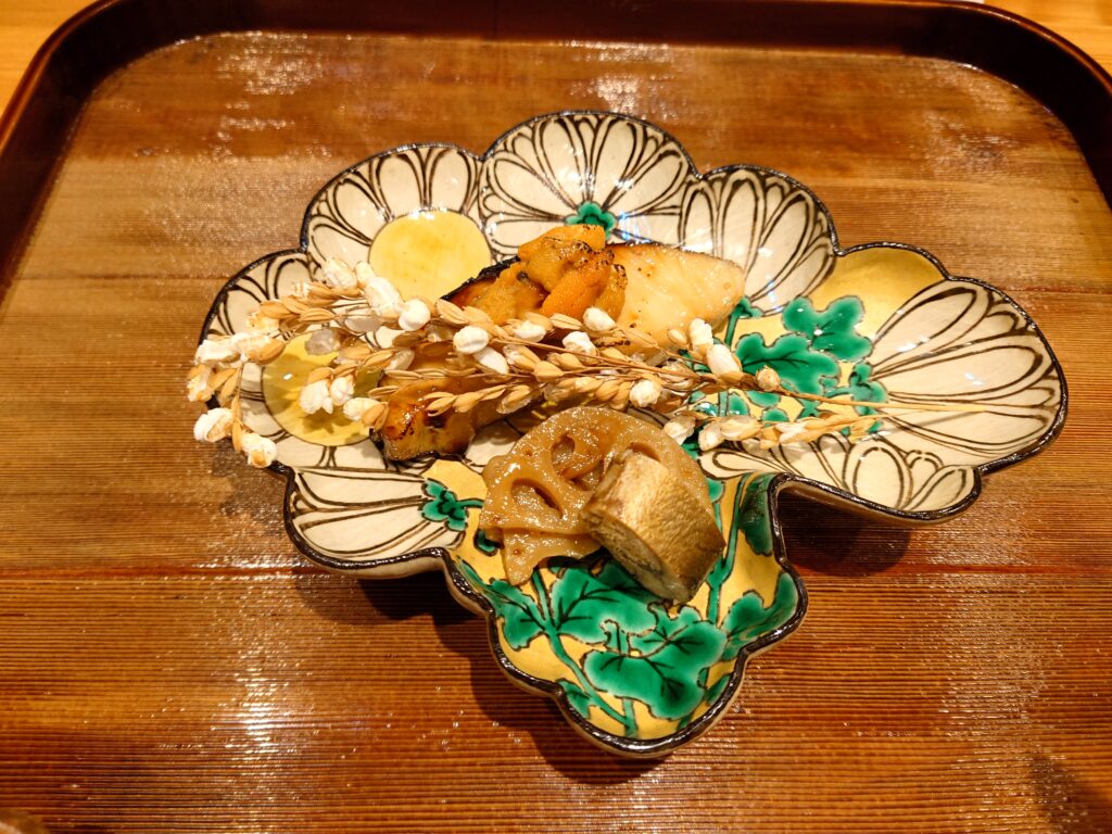 千葉市の日本料理みつはしの鰆焼きウニ、子持ち