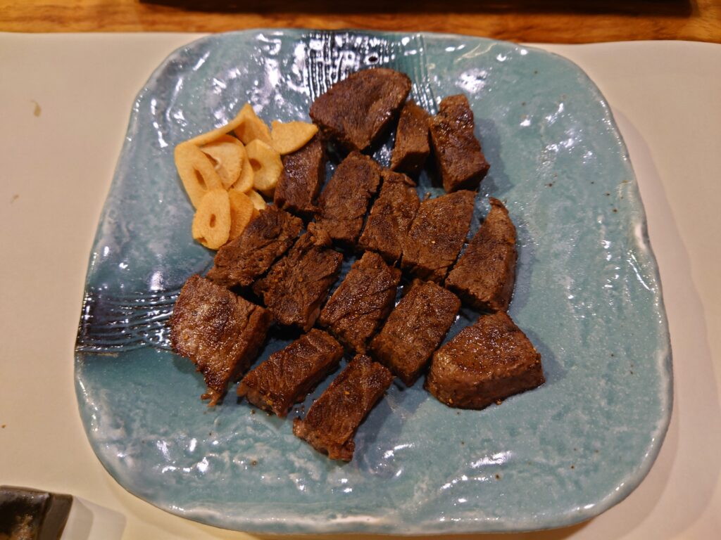 かにと肉の鉄板焼き 蟹遊亭 千葉店の牛ヒレ肉のステーキ